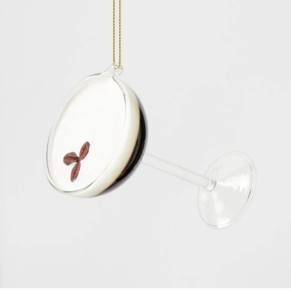 ❤️ WONDERSHOP GLASS ESPRESSO MARTINI CHRISTMAS TREE ORNAMENT NEW